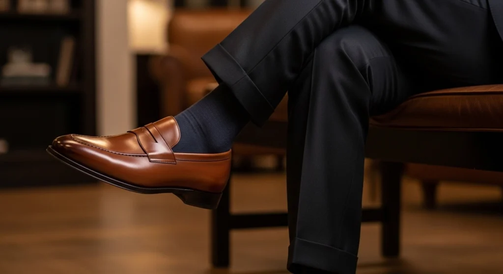 A man Leather loafers